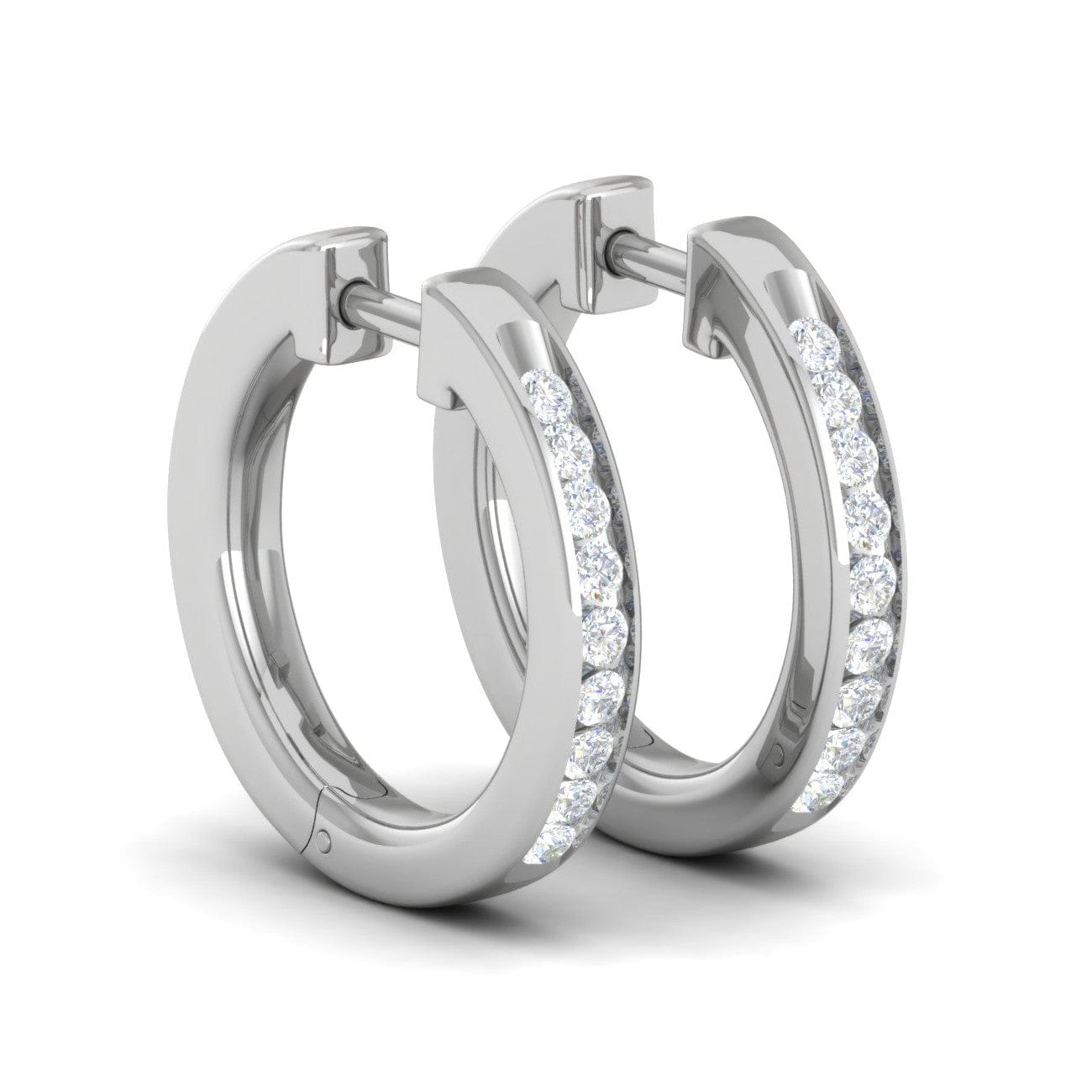 Diamond Earrings in 18K Gold - Solitaire Jewels Dubai, UAE